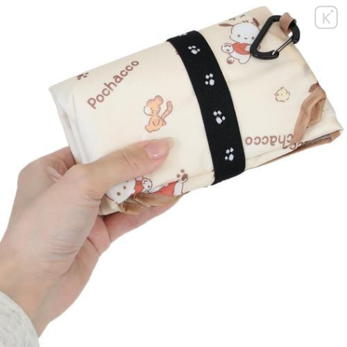 Japan Sanrio Insulated Eco Shopping Bag - Pochacco : All Over Pattern Beige - 5