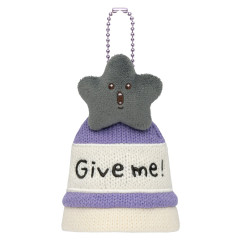 Japan Chiikawa Mascot-sized Knitted Hat Keychain - Black Star : Chiikawa Park