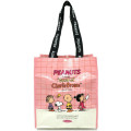 Japan Peanuts Laminated Woven PP Shopping Bag - Snoopy : Petit Collection Good ol Charlie Brown Pink - 1