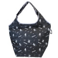 Japan Sanrio Insulated Eco Shopping Bag - Kuromi : Monochrome All Over Pattern - 1