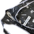 Japan Sanrio Insulated Eco Shopping Bag - Kuromi : Monochrome All Over Pattern - 3