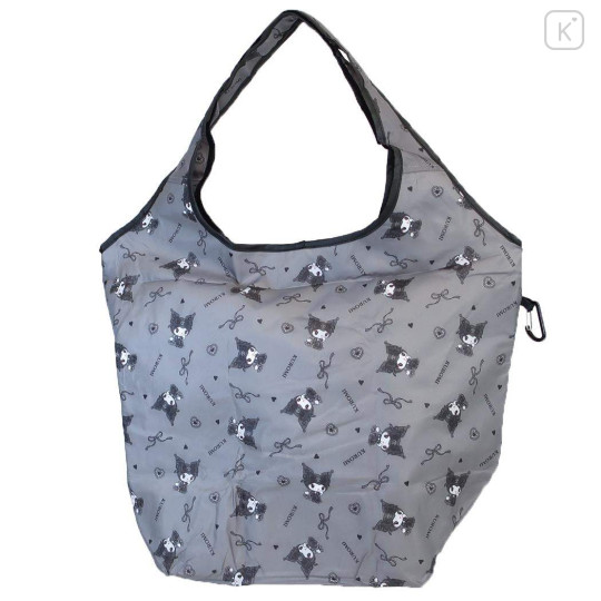 Japan Sanrio Insulated Eco Shopping Bag - Kuromi : Moonlit Midnight All Over Pattern - 1