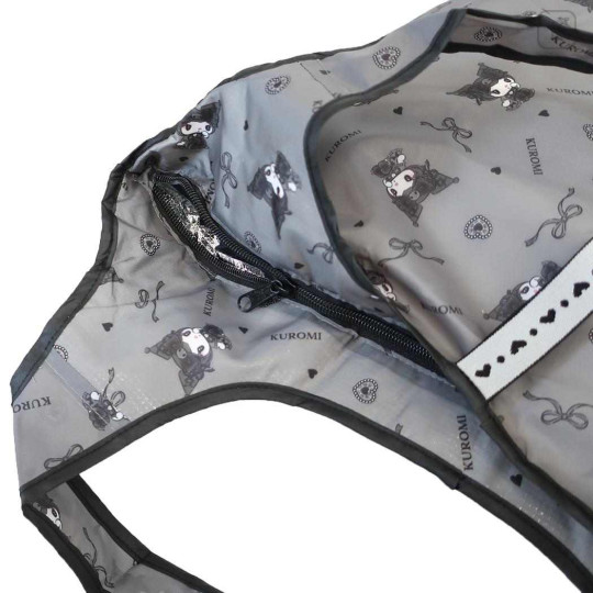 Japan Sanrio Insulated Eco Shopping Bag - Kuromi : Moonlit Midnight All Over Pattern - 3