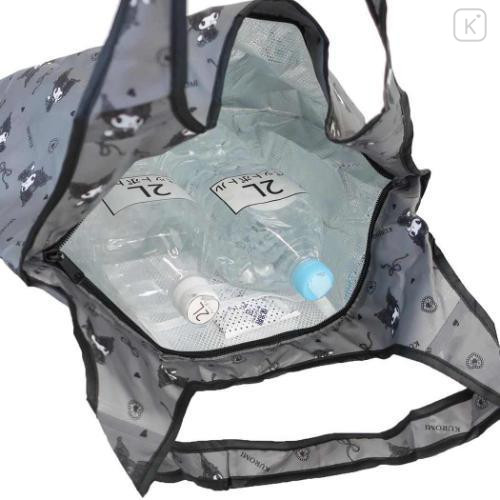 Japan Sanrio Insulated Eco Shopping Bag - Kuromi : Moonlit Midnight All Over Pattern - 4