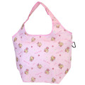 Japan Sanrio Insulated Eco Shopping Bag - Hello Kitty : Tan Pink All Over Pattern - 1