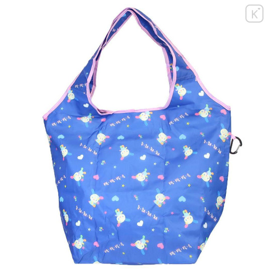 Japan Sanrio Insulated Eco Shopping Bag - Usahana : Blue All Over Pattern - 1