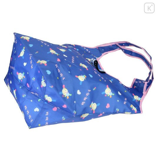 Japan Sanrio Insulated Eco Shopping Bag - Usahana : Blue All Over Pattern - 2