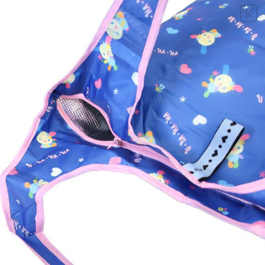 Japan Sanrio Insulated Eco Shopping Bag - Usahana : Blue All Over Pattern - 3