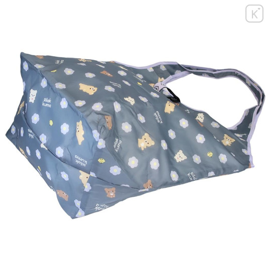 Japan San-x Insulated Eco Shopping Bag - Rilakkuma : Basic Rilakkuma Flower - 2