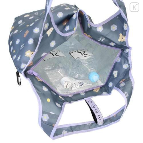 Japan San-x Insulated Eco Shopping Bag - Rilakkuma : Basic Rilakkuma Flower - 4