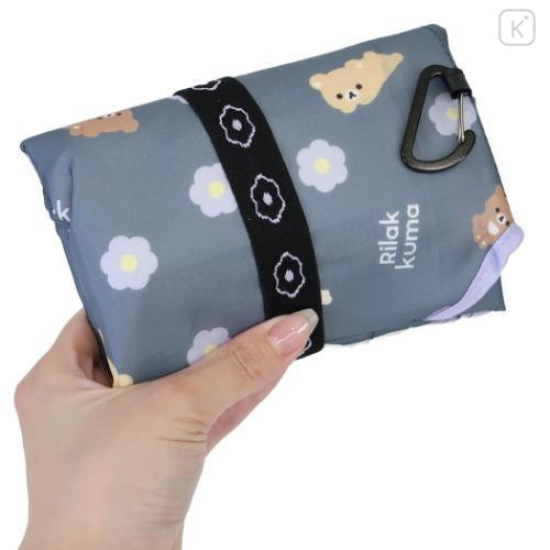 Japan San-x Insulated Eco Shopping Bag - Rilakkuma : Basic Rilakkuma Flower - 5