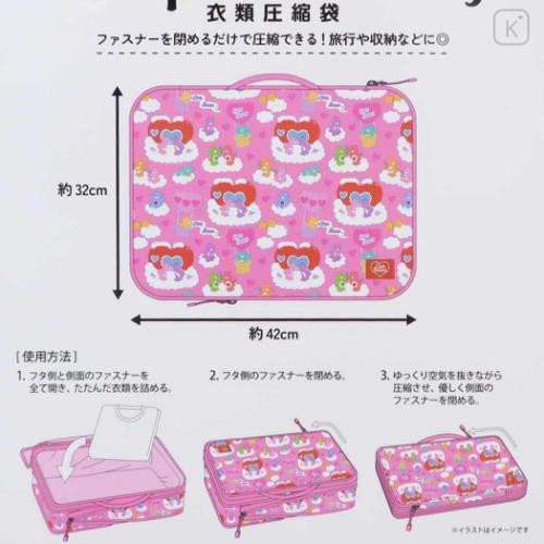 Japan Care Bears Clothes Compression Bag (M) - Sweet Pink - 5