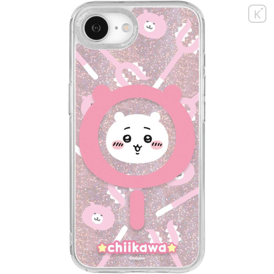 Japan Chiikawa Camera Frame iPhone 17e / 16e MagSafe Case - Chiikawa : Battle Stick Glitter - 1