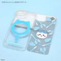 Japan Chiikawa Camera Frame iPhone 17e / 16e MagSafe Case - Hachiware : Battle Stick Glitter - 3