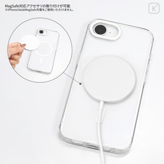 Japan Chiikawa Camera Frame iPhone 17e / 16e MagSafe Case - Hachiware : Battle Stick Glitter - 4
