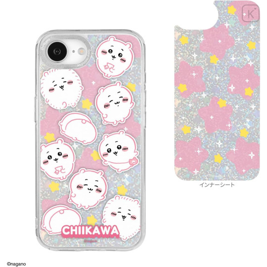 Japan Chiikawa Camera Frame iPhone 17e / 16e Case - Chiikawa : Funny Face Glitter - 2