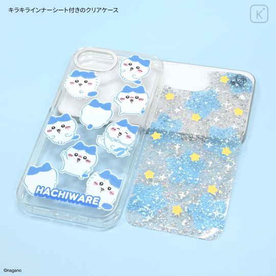 Japan Chiikawa Camera Frame iPhone 17e / 16e Case - Hachiware : Funny Face Glitter - 3