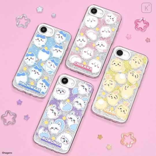 Japan Chiikawa Camera Frame iPhone 17e / 16e Case - Usagi : Funny Face Glitter - 7