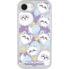 Japan Chiikawa Camera Frame iPhone 16e / 17e Case - Momonga : Funny Face Glitter