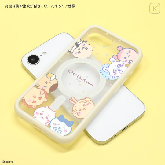 Japan Chiikawa IIIIfit Plump Frame iPhone 17e / 16e MagSafe Case - Characters Selfie - 2