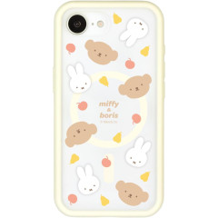 Japan Miffy IIIIfit Plump Frame iPhone 17e / 16e MagSafe Case - Boris & Miffy : Face Fruits
