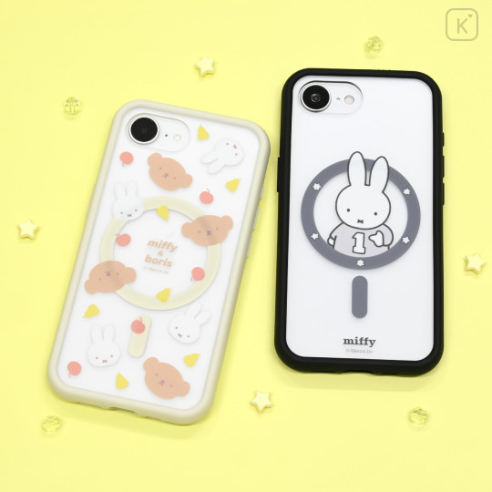 Japan Miffy IIIIfit Plump Frame iPhone 17e / 16e MagSafe Case - Boris & Miffy : Face Fruits - 6
