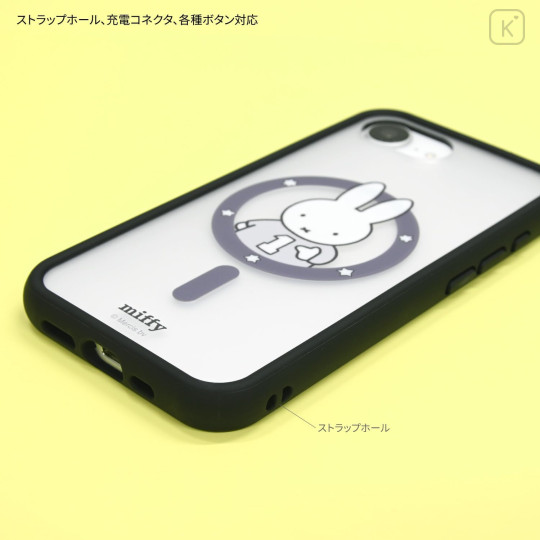 Japan Miffy IIIIfit Plump Frame iPhone 17e / 16e MagSafe Case - Number 1 Monochrome - 3