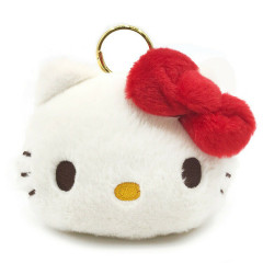 Japan Sanrio Eco Shopping Bag & Mascot Pouch - Hello Kitty : Red Retro Dull