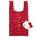 Japan Sanrio Eco Shopping Bag & Mascot Pouch - Hello Kitty : Red Retro Dull - 2