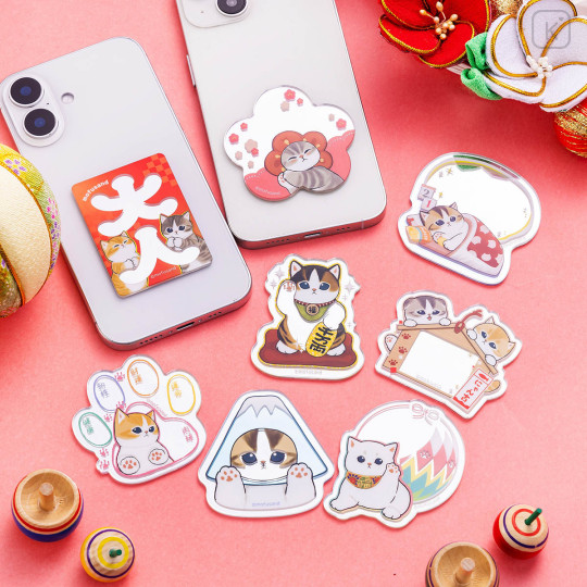 Japan Mofusand Secret Trading Acrylic Mirror Sticker - Happy Cat Good Fortune Blind Box - 2