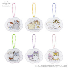 Japan Mofusand × Sanrio Secret Trading Acrylic Mini Mirror Keychain - Blind Box