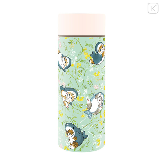 Japan Mofusand Hibiya Kadan Stainless Steel Bottle 300ml - Shark Cat - 1