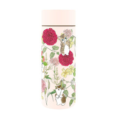 Japan Mofusand Hibiya Kadan Stainless Steel Bottle 300ml - Carnation Cat