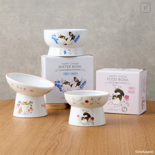 Japan Mofusand Nyanyame Cat Food Bowl with Legs - v2 - 2