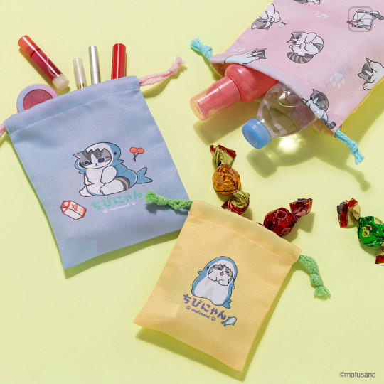 Japan Mofusand Drawstring Bag Set - Chibinyan - 5