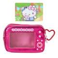 Japan Sanrio Original Metallic Pouch with Carabiner - Hello Kitty : Academy Sparkling Journey Camera-Style - 4