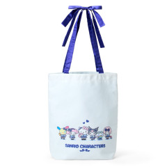 Japan Sanrio Original Tote Bag - Academy Sparkling Journey Characters Ribbon