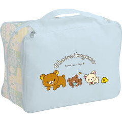 Japan San-x Clothing Compression Bag (S) - Rilakkuma : Chairoikoguma's Kumakyun Days Light Blue