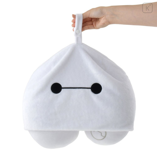 Japan Disney Store Travel Fluffy Neck Pillow Cushion - Baymax : Hood - 7