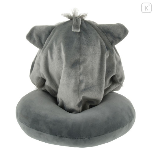 Japan Disney Store Travel Fluffy Neck Pillow Cushion - Cinderella : Cat Lucifer Hood - 5