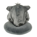 Japan Disney Store Travel Fluffy Neck Pillow Cushion - Cinderella : Cat Lucifer Hood - 5