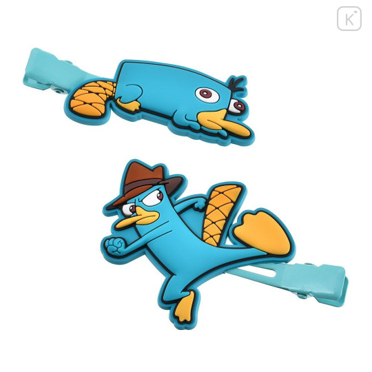 Japan Disney Store Rubber Hair Clip Set - Perry the Platypus : Maegami Hair Zakka - 1