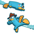 Japan Disney Store Rubber Hair Clip Set - Perry the Platypus : Maegami Hair Zakka - 4