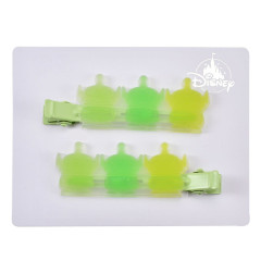 Japan Disney Store Rubber Hair Clip Set - Toy Story Little Green Men Aliens : Maegami Hair Zakka Gummy Candy Style