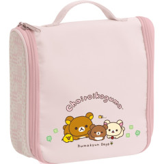Japan San-X Hanging Pouch - Rilakkuma : Chairoikoguma's Kumakyun Days Light Pink