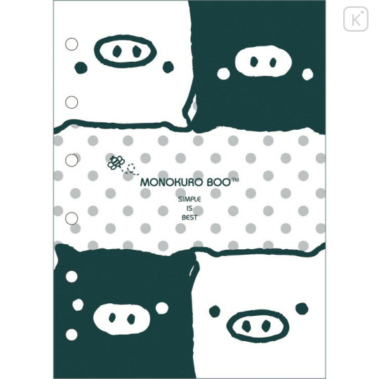 Japan San-X Original 6 Hole Sticker Binder - Monokuro Boo : All Over Pattern - 2