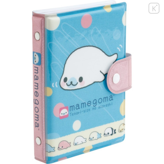 Japan San-X 6 Hole Sticker Binder - Mamegoma : Blue Pink - 1