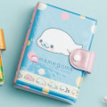 Japan San-X 6 Hole Sticker Binder - Mamegoma : Blue Pink - 4