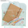 Japan San-x PVC Flat Clear Case with Snap Button - Sumikko Gurashi : Pajama Style Pink - 2
