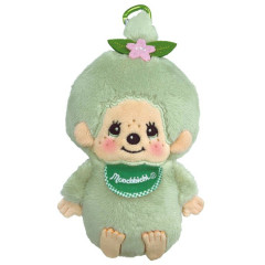 Japan Monchhichi Mascot Holder Mini Plush Pouch - Sakura Matcha Monchhichi-chan